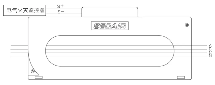 J-SCM41(400)剩余電流式<a href=http://m.lycshop.com/dianqihuozai/ target=_blank class=infotextkey>電氣火災監控</a>探測器接線圖